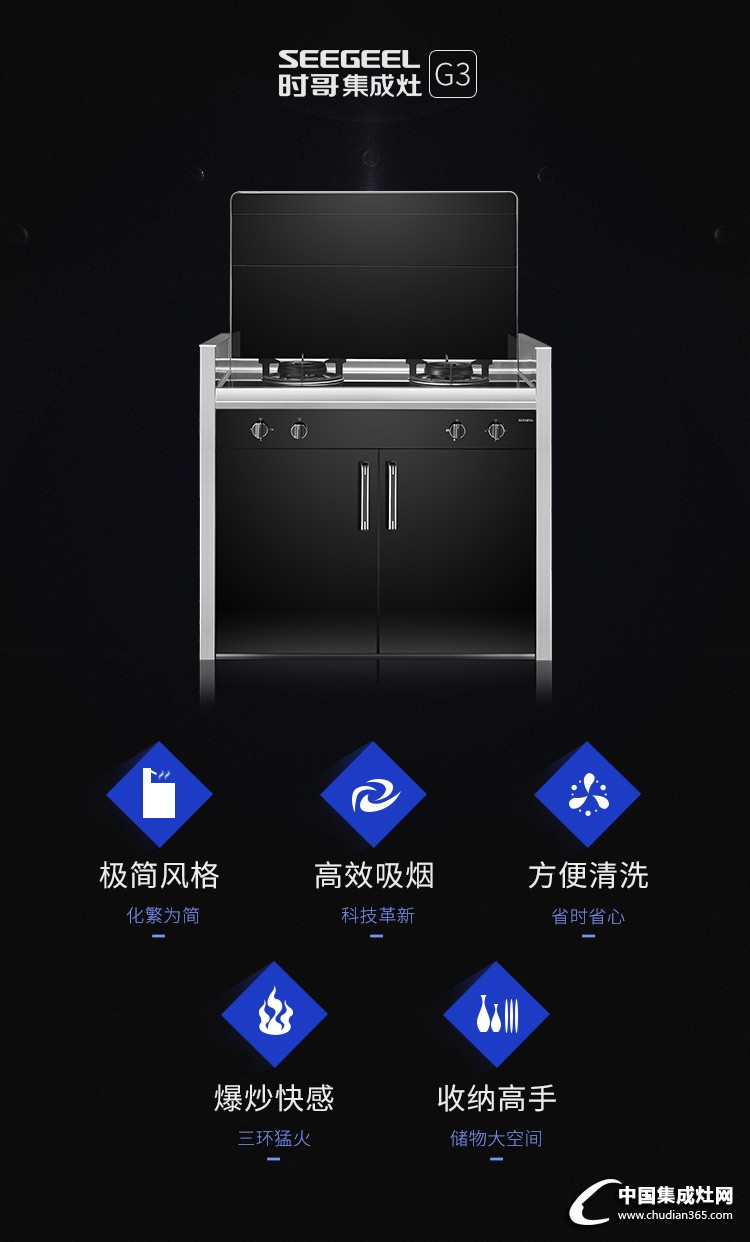 時(shí)哥集成灶G3（雙氣） 產(chǎn)品效果圖
