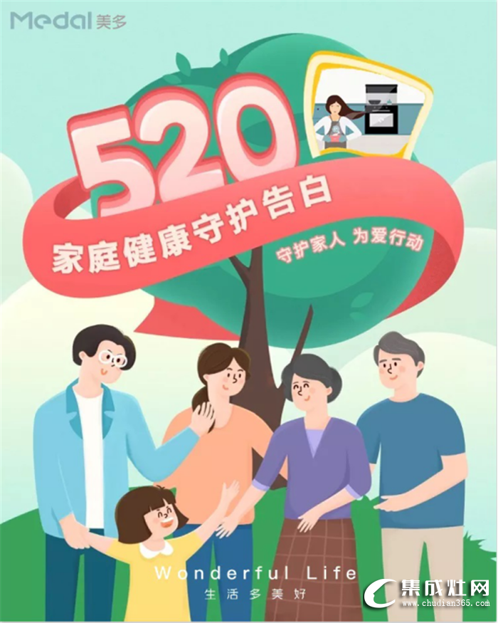 520我愛你，健康守護(hù)是美多集成灶愛她的最好方式！