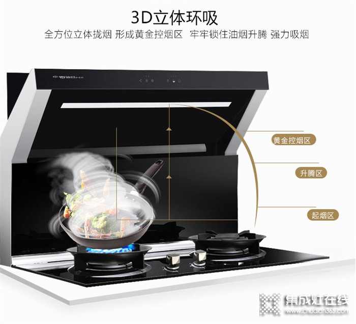 博凈分體式集成灶，降低廚房溫度，增加下廚風度