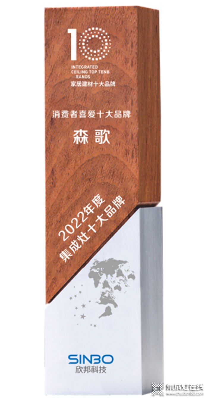 中國理想廚房改革的又一次勝利！森歌再度斬獲「消費者喜愛的集成灶十大品牌」