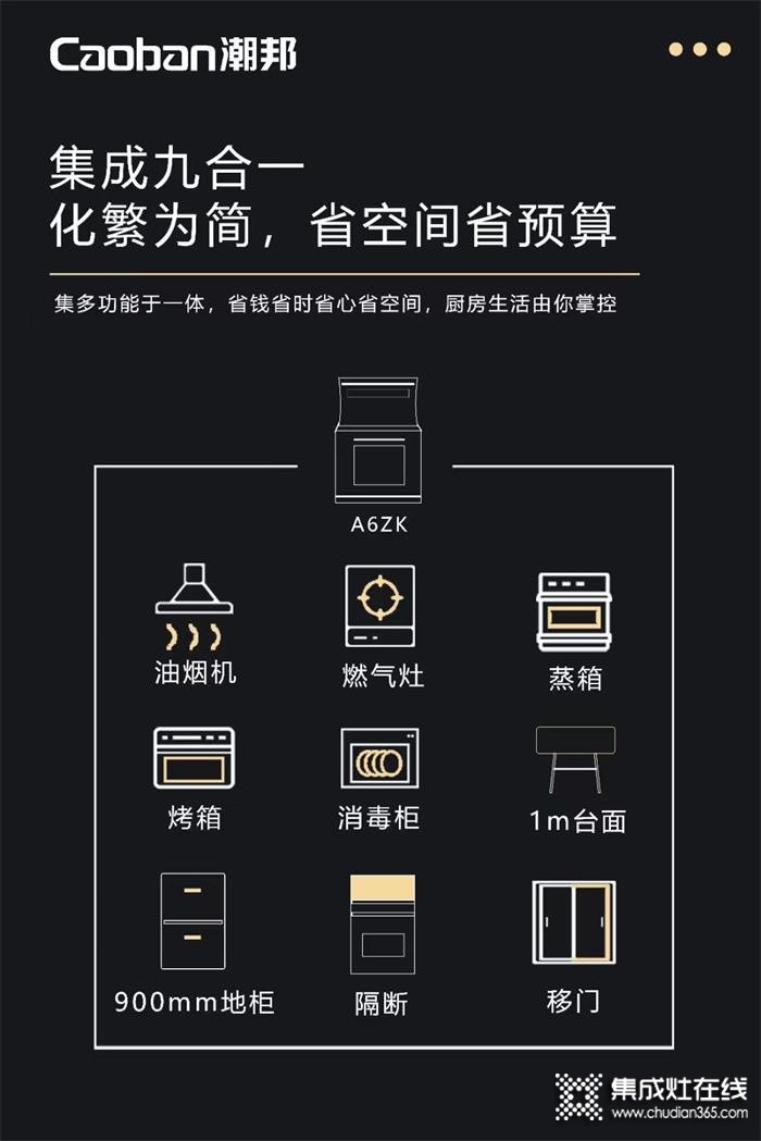 能蒸善烤還會炸，潮邦A(yù)6zk蒸烤一體集成灶全能“出道”